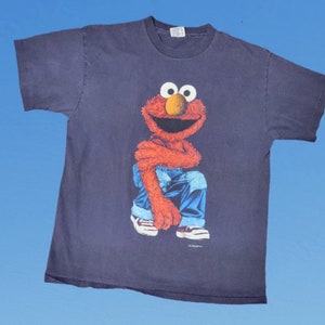 Vintage 1990s Sesame Street Elmo Tshirt Single Stitch Changes Jim 