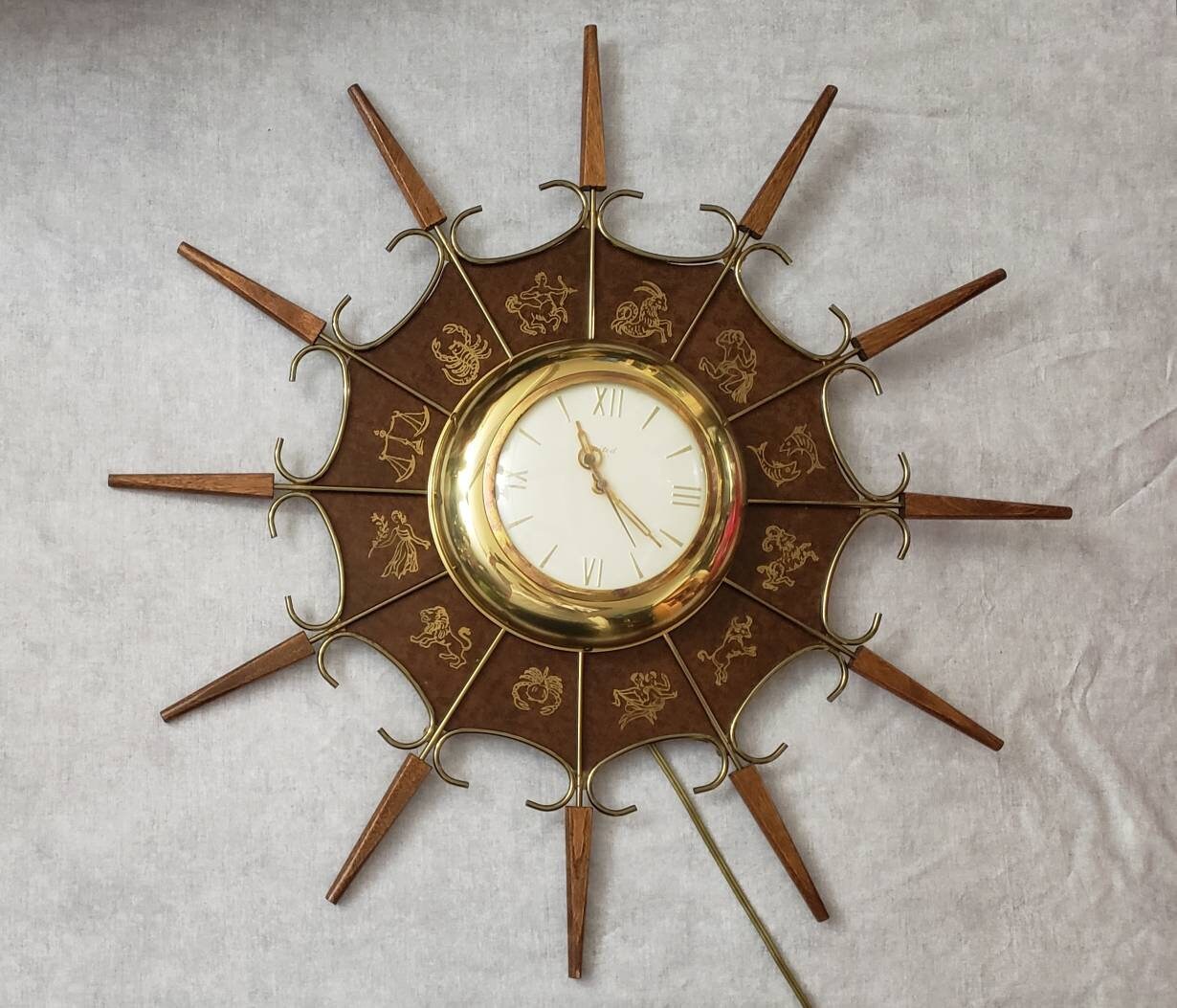 Vintage 1960s United Zodiac Wall Clock Electric Horoscope Etsy