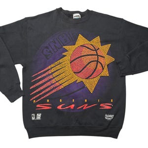 Vintage 1990s Phoenix Suns Sweatshirt Tultex Crewneck Changes Graphic NBA Basketball Graphic Size Large Made in USA
