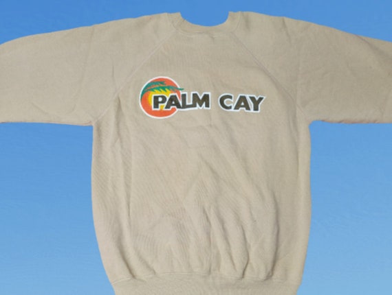 Vintage 1980s Palm Cay Bahamas Sweatshirt Hanes R… - image 2