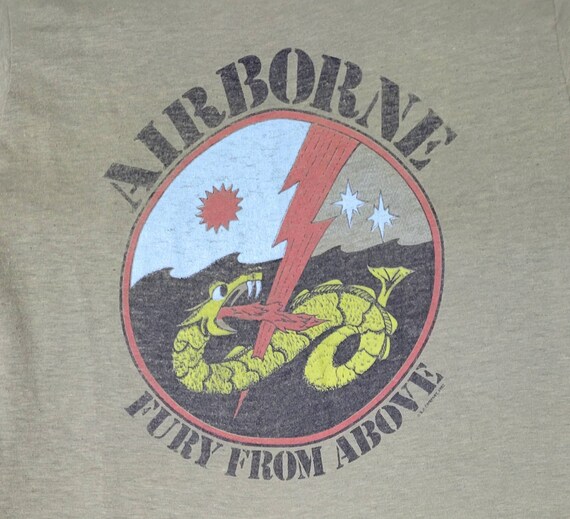 Vintage 1980s Ebert Sportswear Airborne Tshirt Si… - image 3