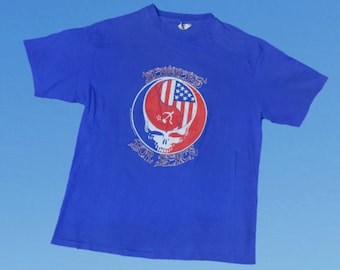 Vintage 1985 Deadheads for Peace Tshirt Hanes Single Stitch Grateful Dead USA USSR Disarmament Graphic Size XL
