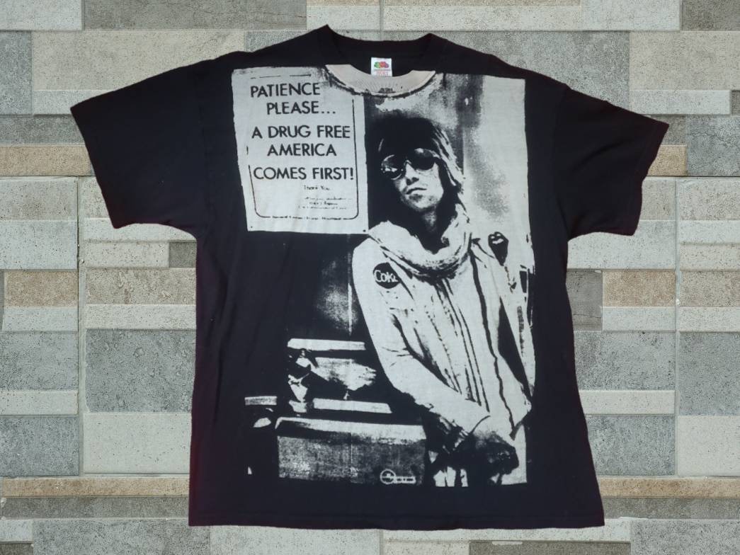 Vintage 1990s Keith Richards Tshirt Rolling Stones Drug Free ...
