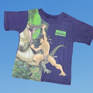 Rare Vintage 1990s Kids Disney Tarzan Tshirt Large Graphic