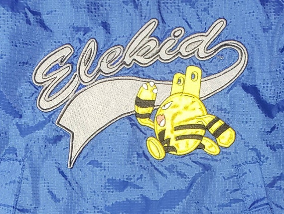 Vintage 1990s Kids Pokemon Elekid Windbreaker Pul… - image 3