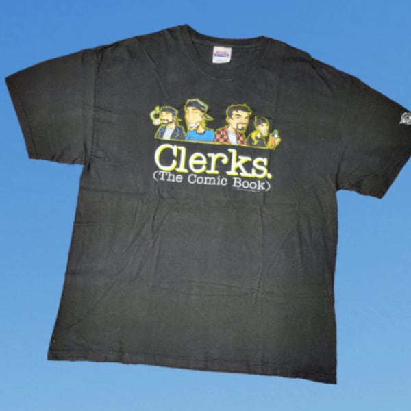 Vintage 1990s Hanes Clerks The Comic Book Tshirt View Askew Kevin Smith Size XL Jay and Silent Bob