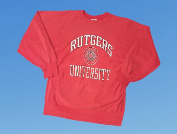 Vintage 1980s Champion Rutgers University Sweatshirt Warm up 