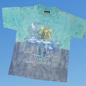 Vintage 1990s Kids Star Wars Jar Jar Binks Tshirt Tie Dye Crewneck Youth Size 7 Sci Fi Episode 1 The Phantom Menace