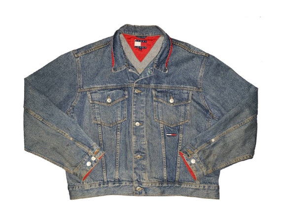 Vintage 1990s Tommy Hilfiger Jeans Denim Jacket F… - image 1