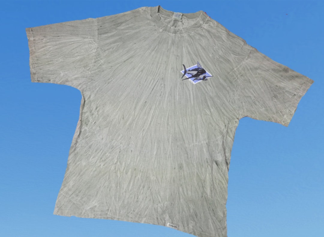 Vintage 1990s Crazy Shirts Marlin Tshirt Single Stitch Tag & Release