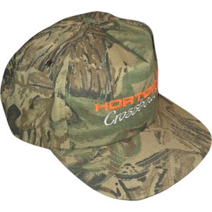 Vintage 1990s Horton Crossbows Snapback Hat Adjustable Cap Advertising Camouflage