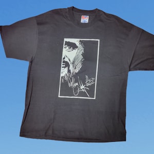 Vintage 1990s Hanes Wolfman Jack Tshirt Single Stitch Facsimile Signature The Shining Graphic Size XL Music Band Tee