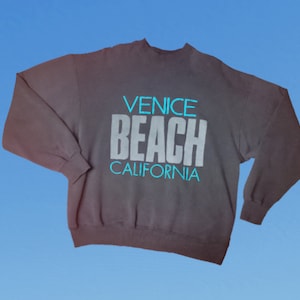 Vintage 1990s Venice Beach California Sweatshirt Crewneck Travel Souvenir Size XL
