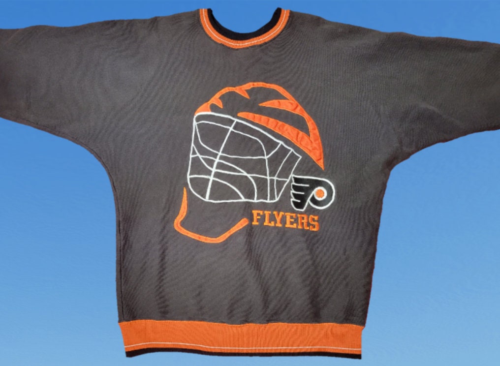 CustomCat Philadelphia Flyers Vintage NHL Crewneck Sweatshirt Ash / L