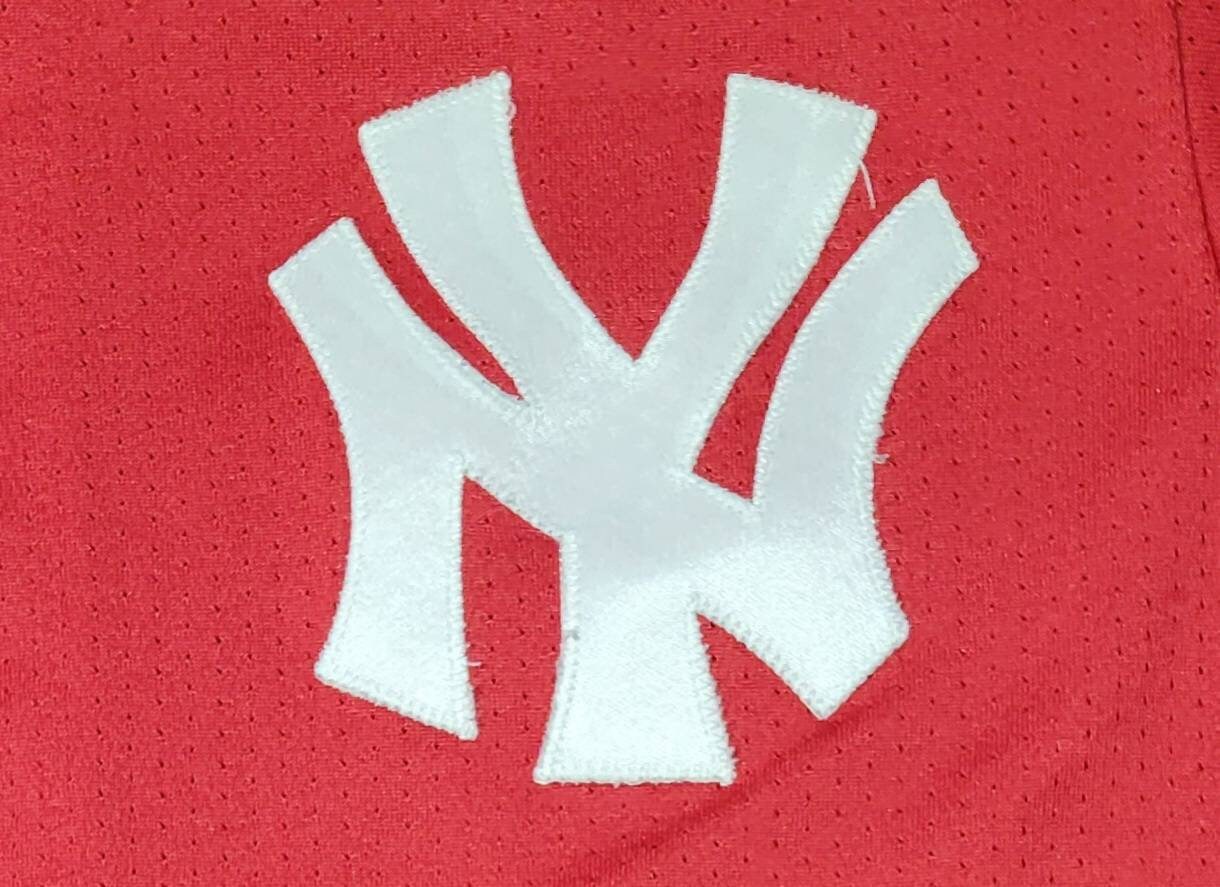 Vintage Majestic New York Yankees Red / Navy / Silver Mesh Button Down  Jersey (Size XXL) — Roots