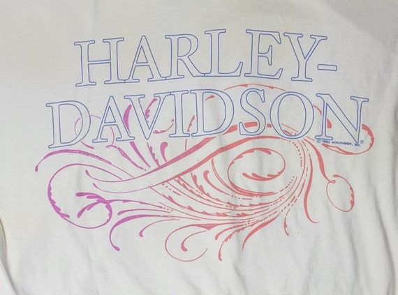 Vintage 1990s Harley Davidson Sweatshirt Logo Cre… - image 3