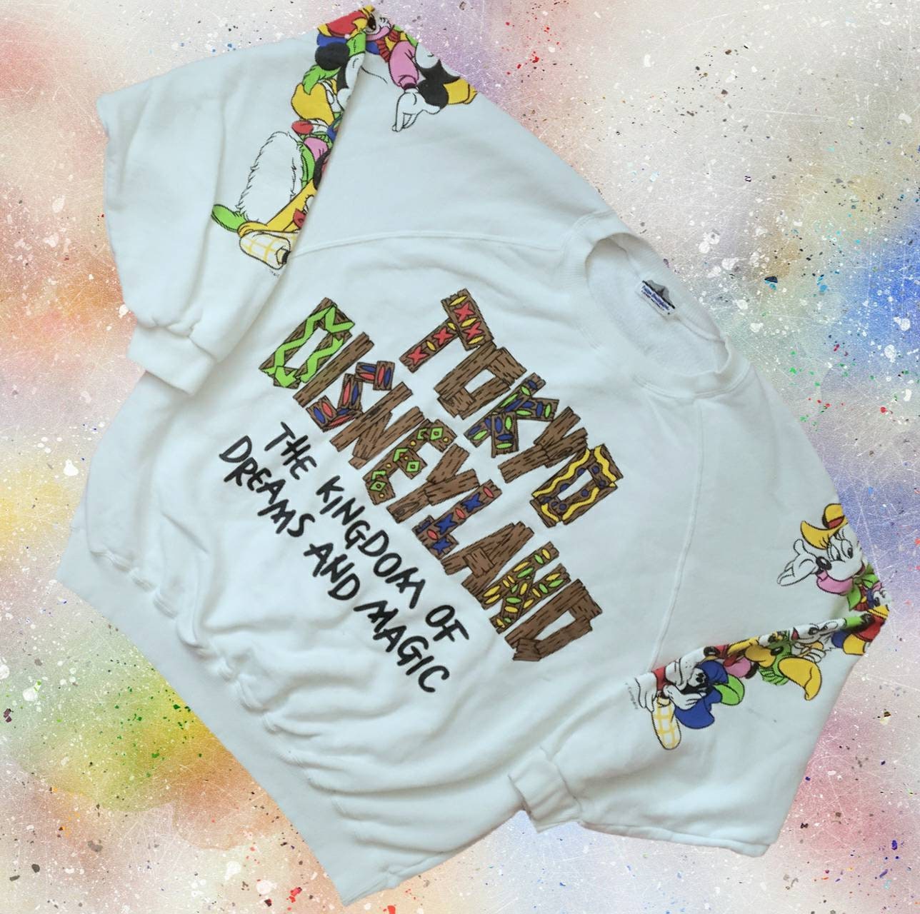TOKYODISNEYLANDO　東京ディズニーランド　ヴィンテージ Vintage 1980s Tokyo Disneyland Sweatshirt Raglan Graphic Long