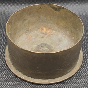 Antique WWI Trench Art Ashtray German 77mm Shell Casing 1917 World War I Militaria