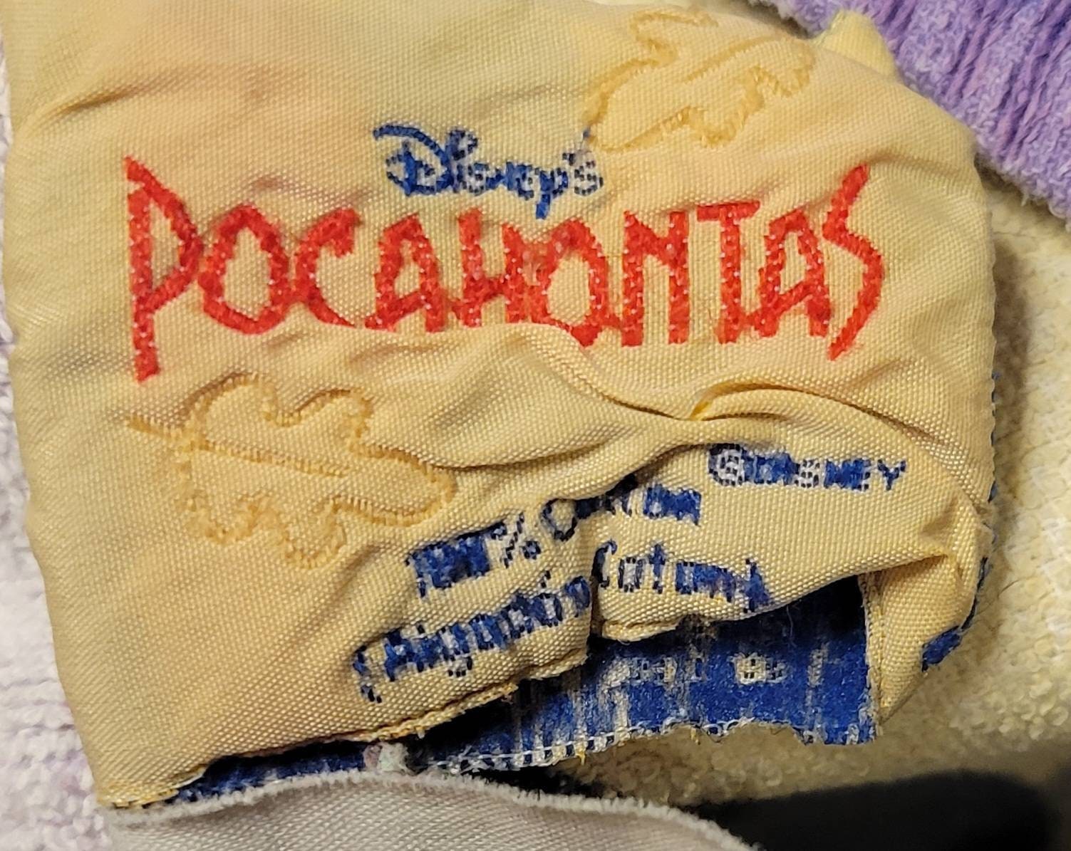 Vintage 1990s Franco Disney Pocahontas Beach Towel Animated Etsy
