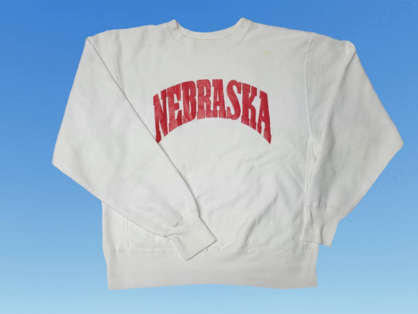 Vintage 1980s Champion Nebraska Cornhuskers Sweatshirt Reverse 