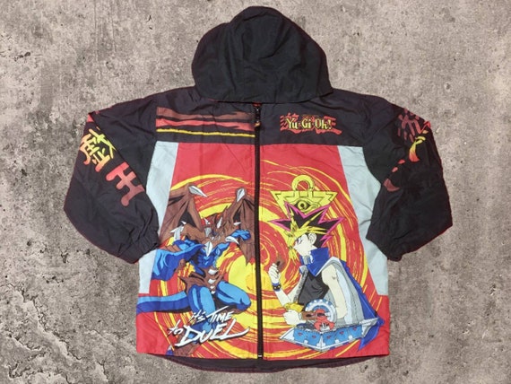 Vintage 1990s Kids Yu-Gi-Oh Windbreaker All Over … - image 1