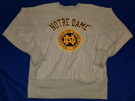 notre dame champion reverse weave sweatshirt