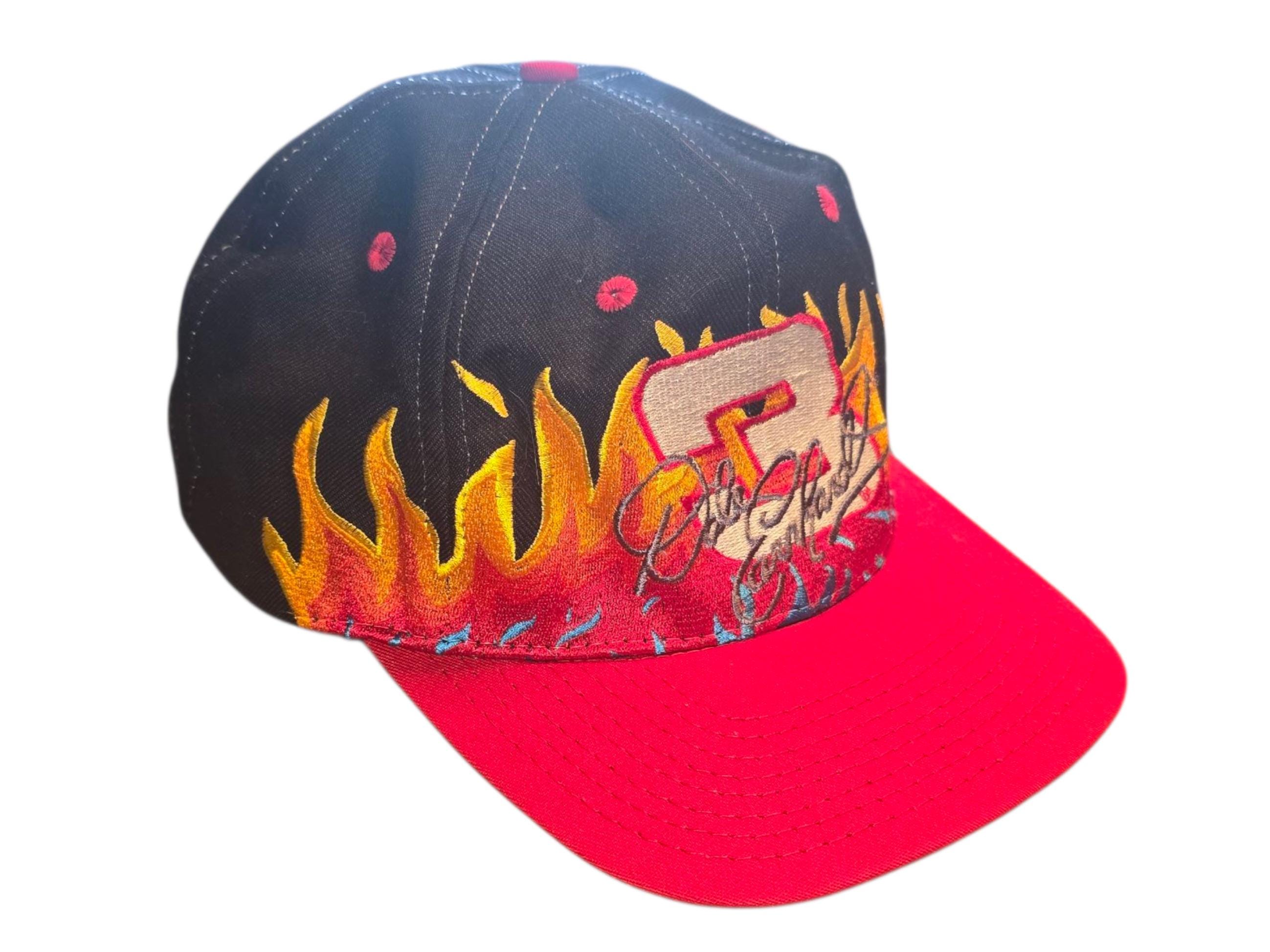 Vintage 1990s Dale Earnhardt Sr Flame Snapback Hat Adjustable Cap