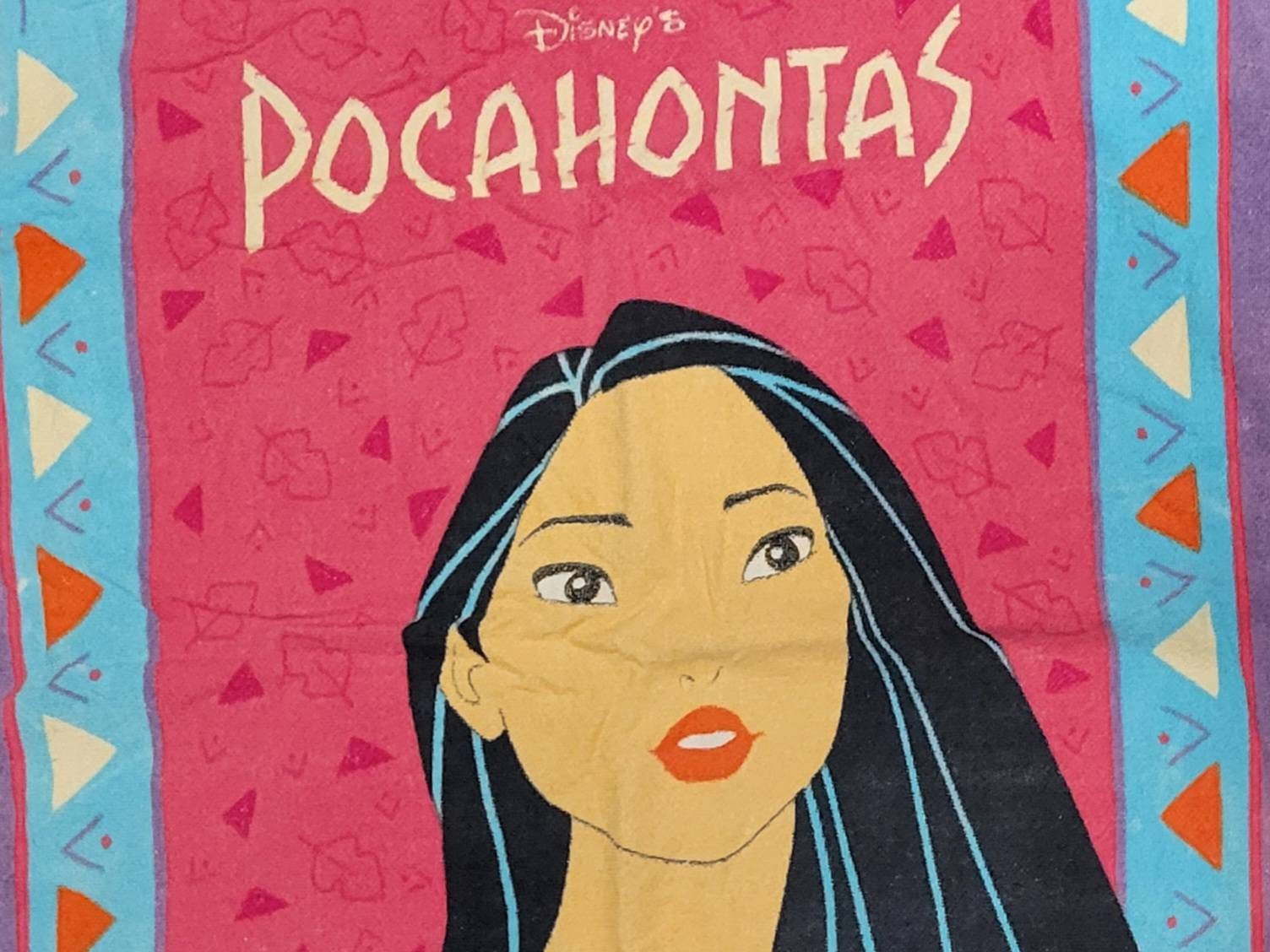 Vintage 1990s Franco Disney Pocahontas Beach Towel Animated Etsy
