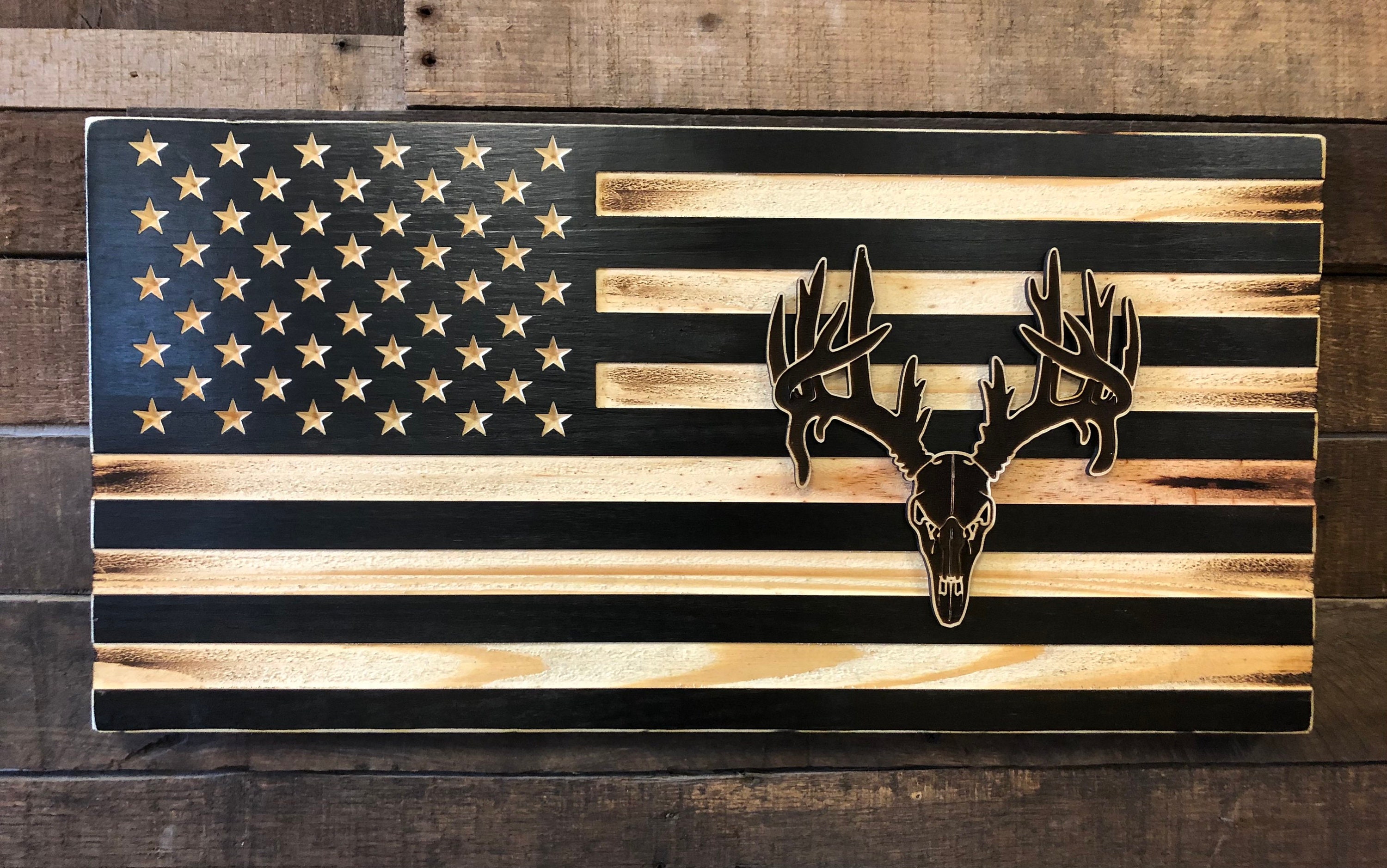 American Flag Hunting American Flag Etsy