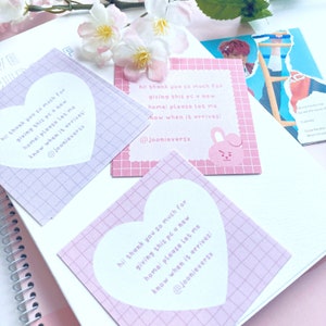Hojas de notas personalizadas de tarjetas fotográficas personalizadas inspiradas en BTS