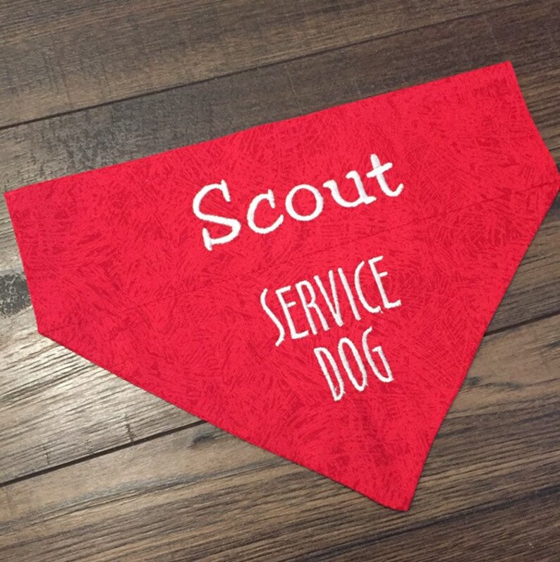 Support Therapy Dog Bandana Service Dog Emotional Support Etsy
