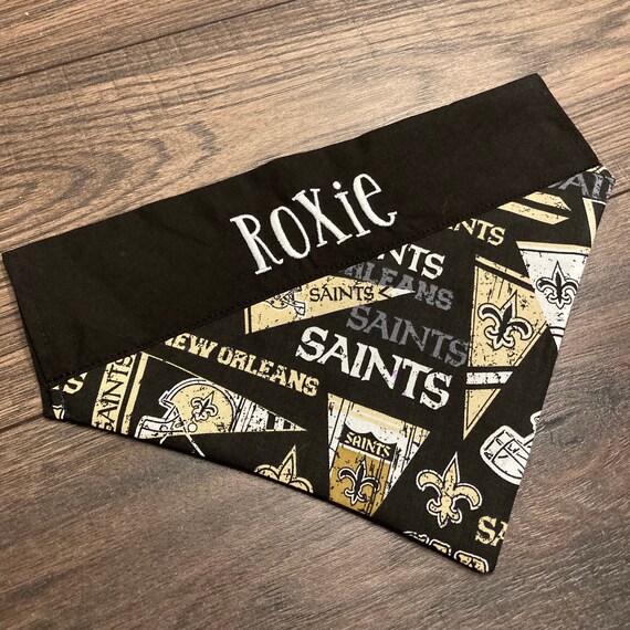 Custom New Orleans Saints Dog Bandana Slides Over the Collar Etsy