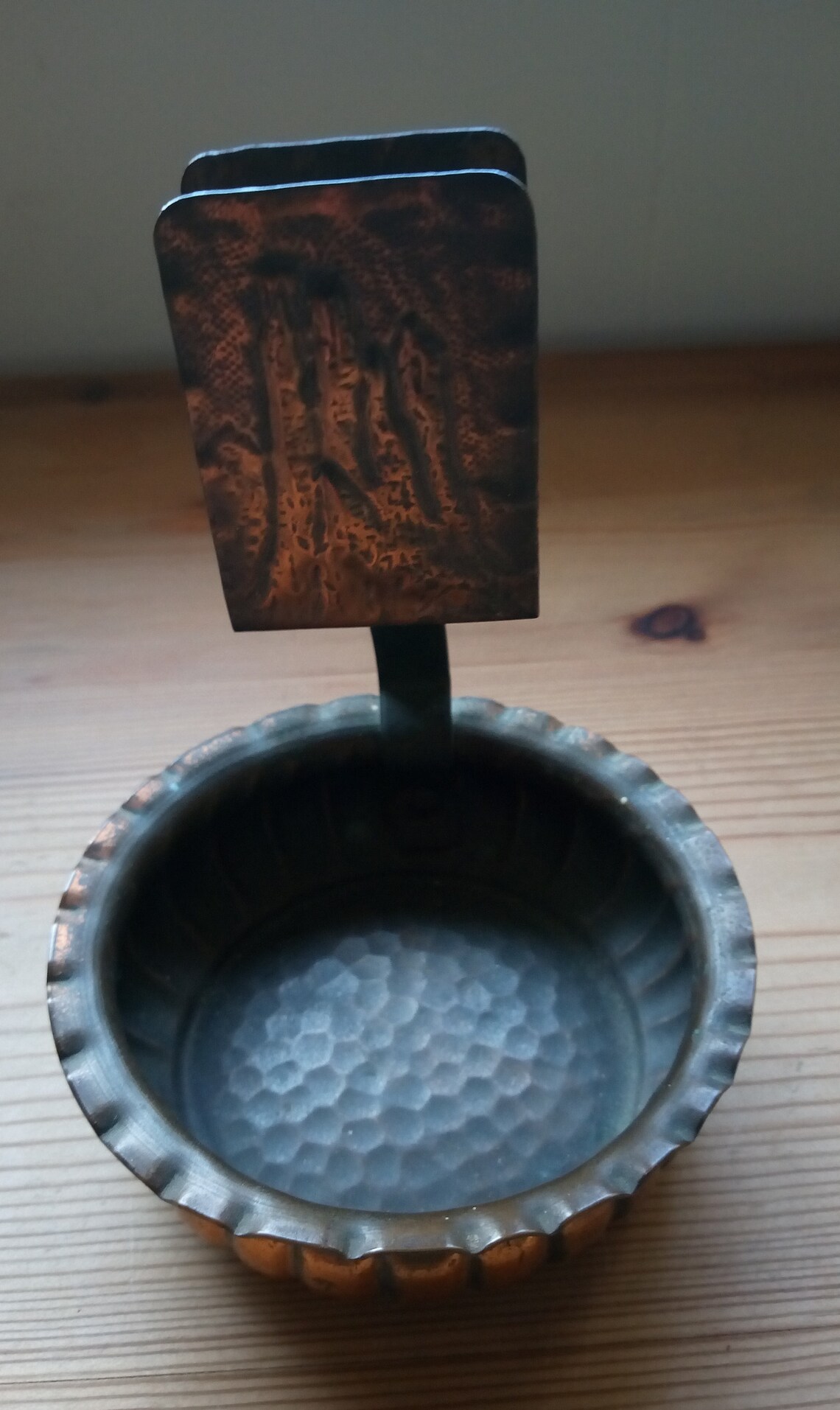 Coppered matchbox holder and dish Etsy