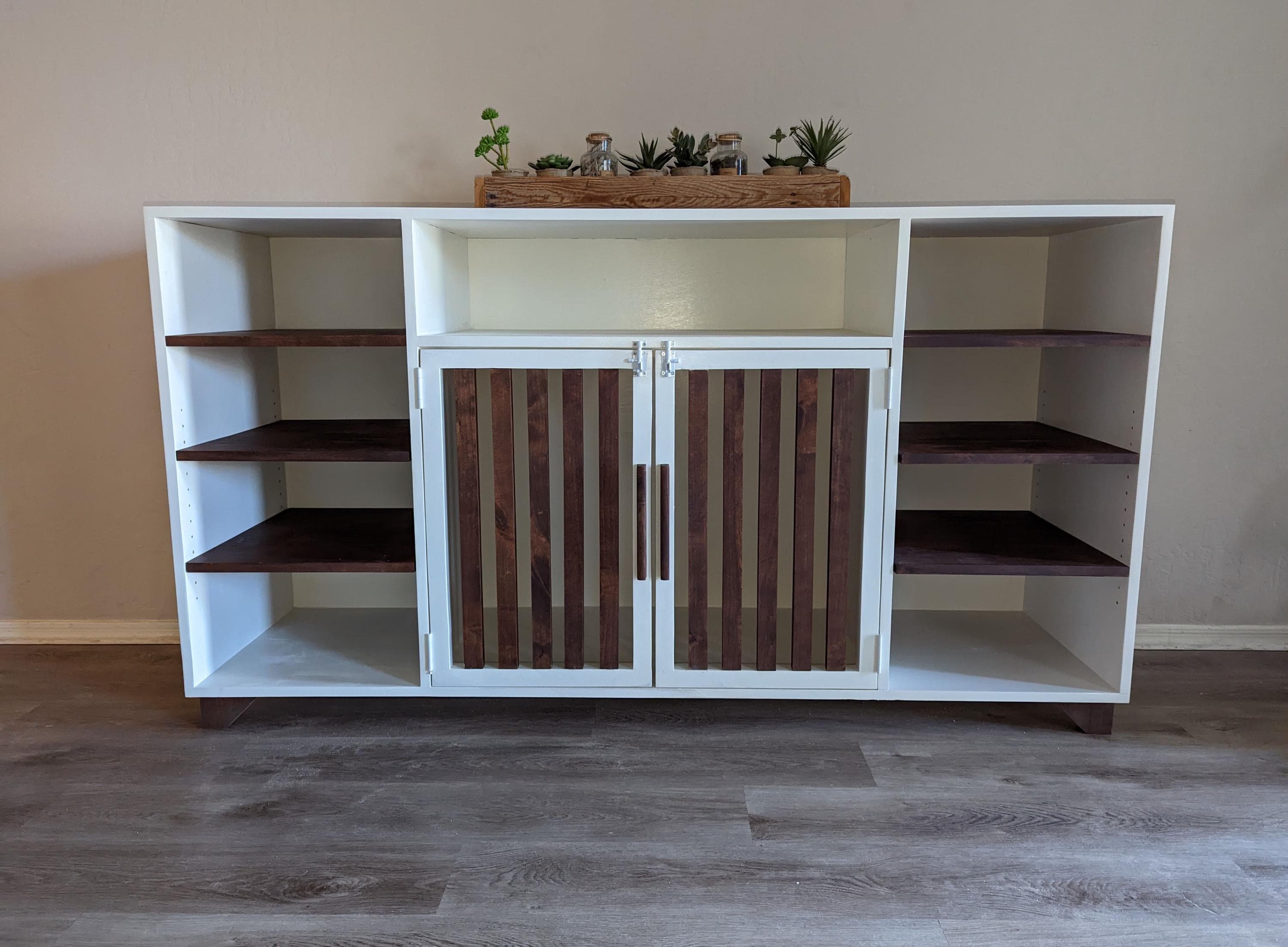 Custom Dog Kennel Crate - Rustic Country Chic Modern Mid Century Double ...