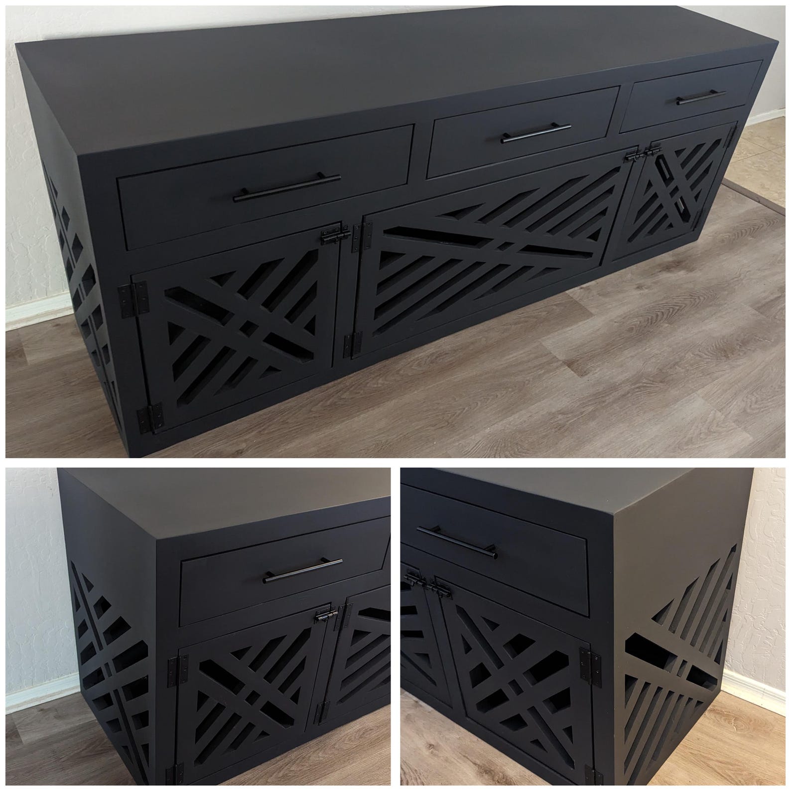 Image showcasing Custom Dog Kennel Crate - Rustic Country Chic Modern Mid Century Double ...