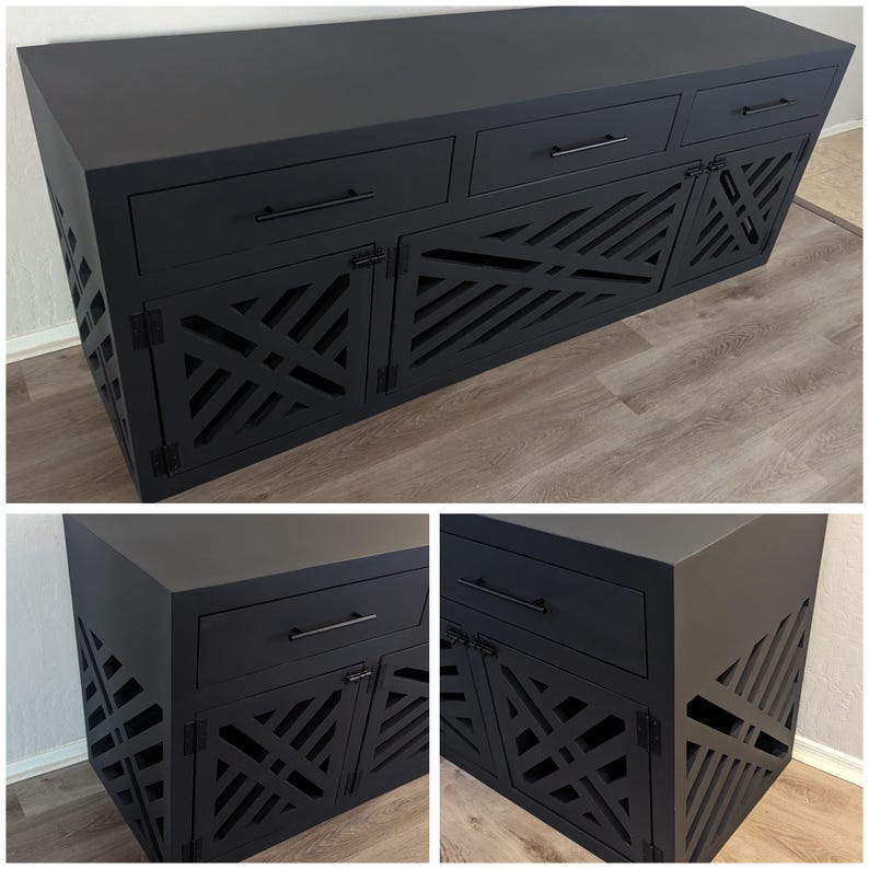 Image showcasing Custom Dog Kennel Crate - Rustic Country Chic Modern Mid Century Double ...