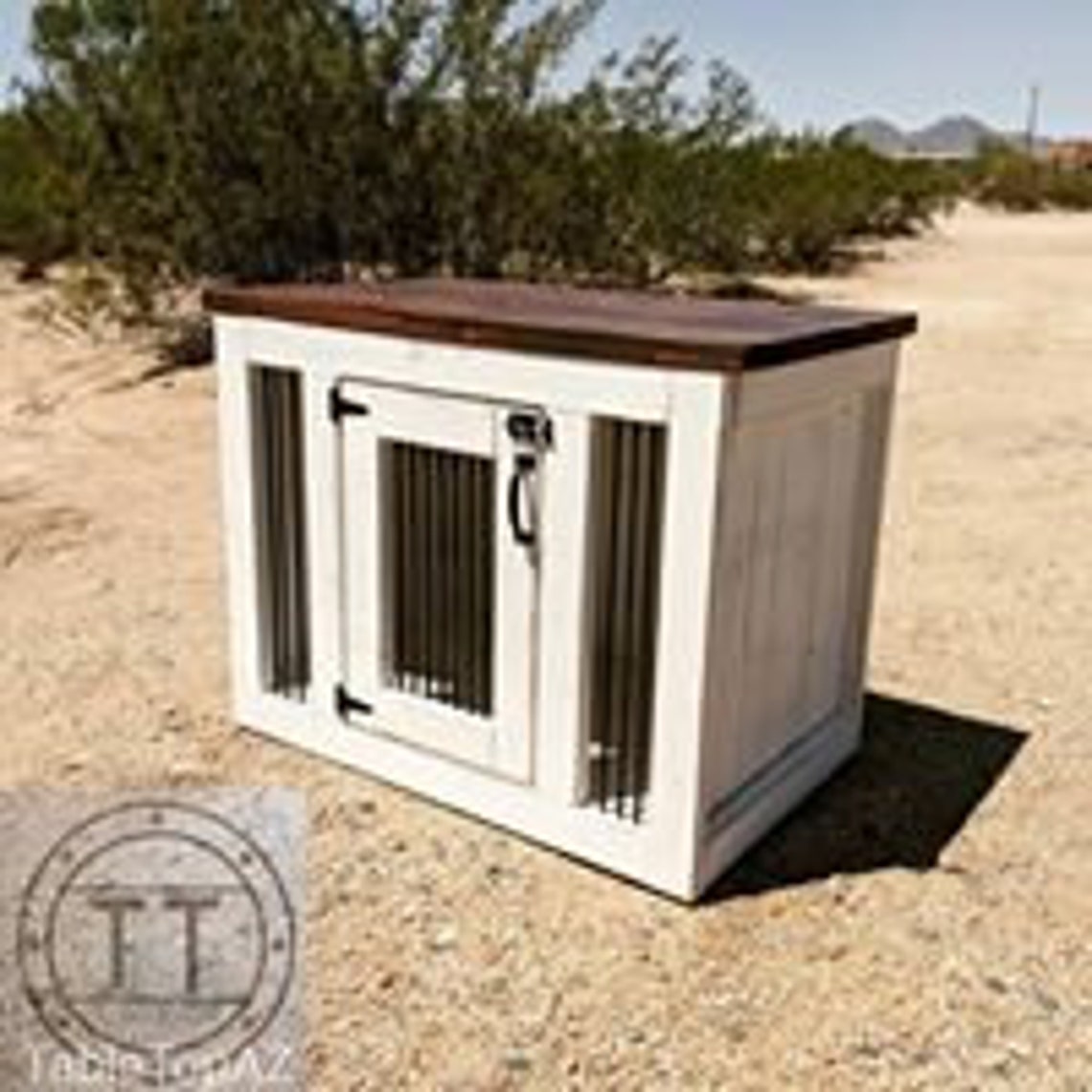 Custom Built Sliding Door Dog Kennel Crate Bed Barn Door Etsy
