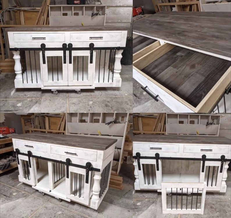 Custom Double Triple Dog Kennel - Knotty Alder Crate - You Pick the ...