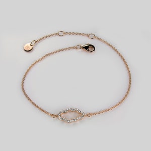 Mini Daydream Rose Armband / Wolke/ rose gold