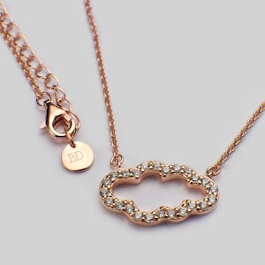 Daydream Rose - rose gold pendant / sparkly cloud necklace / bridesmaid token gift/
