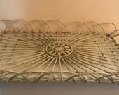 Wrought Iron Tray, Handles, Heavy Duty Serving Tray