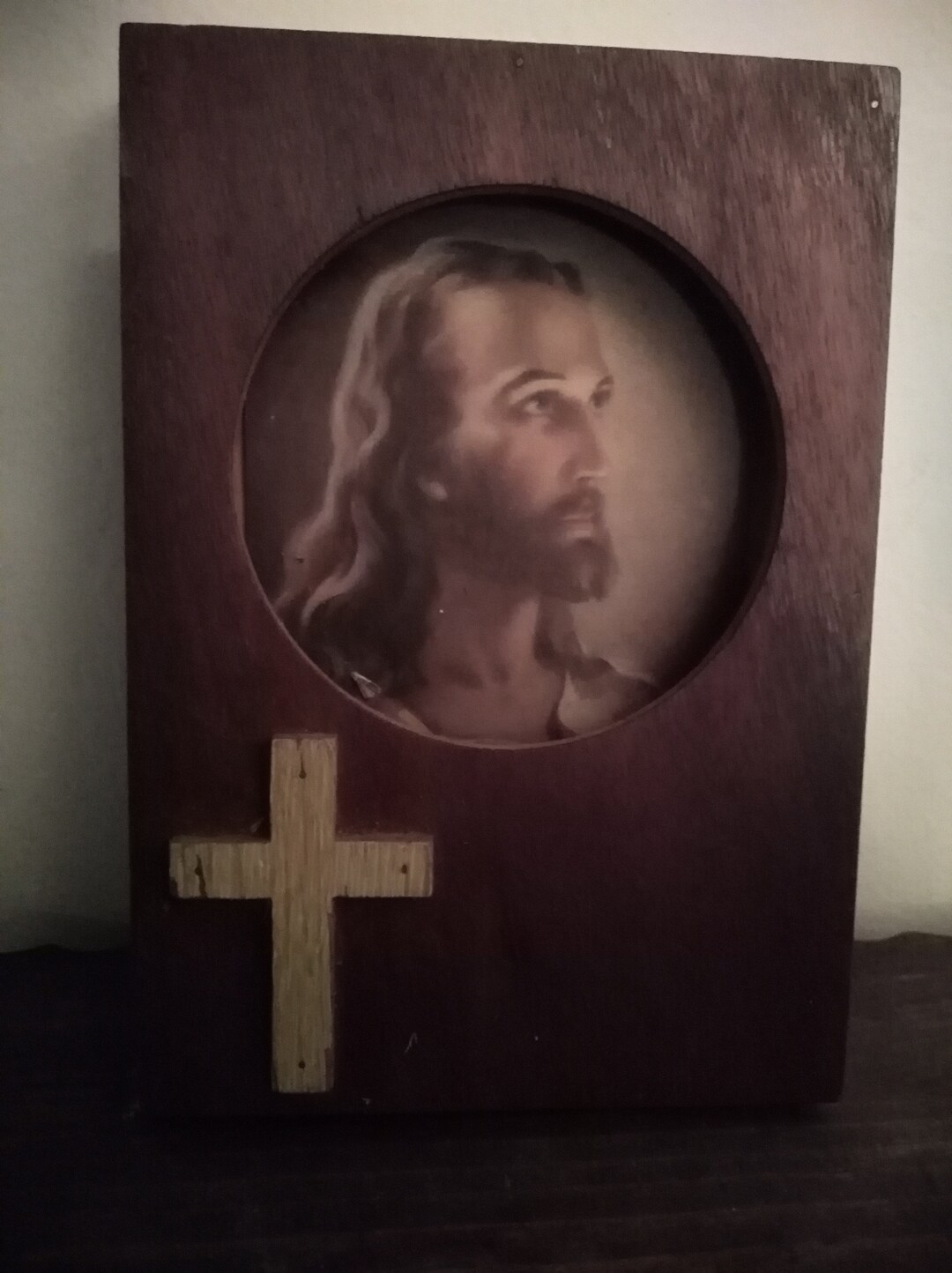 Jesus Picture (depiction) Wood Shadowbox Vintage - Etsy