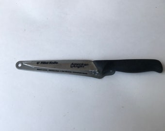 American Angler Fillet Knife USA with Sheath Surgical Steel 6 Inch