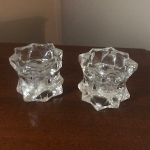 Pair Mikasa Crystal Candle Holders