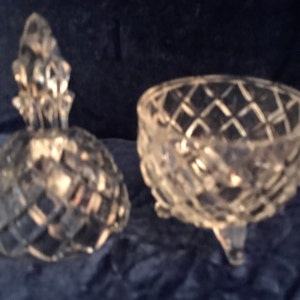 Pineapple Bowl Lead Crystal -- Lidded Vintage Heavy***Price Just Reduced 10 dollars***