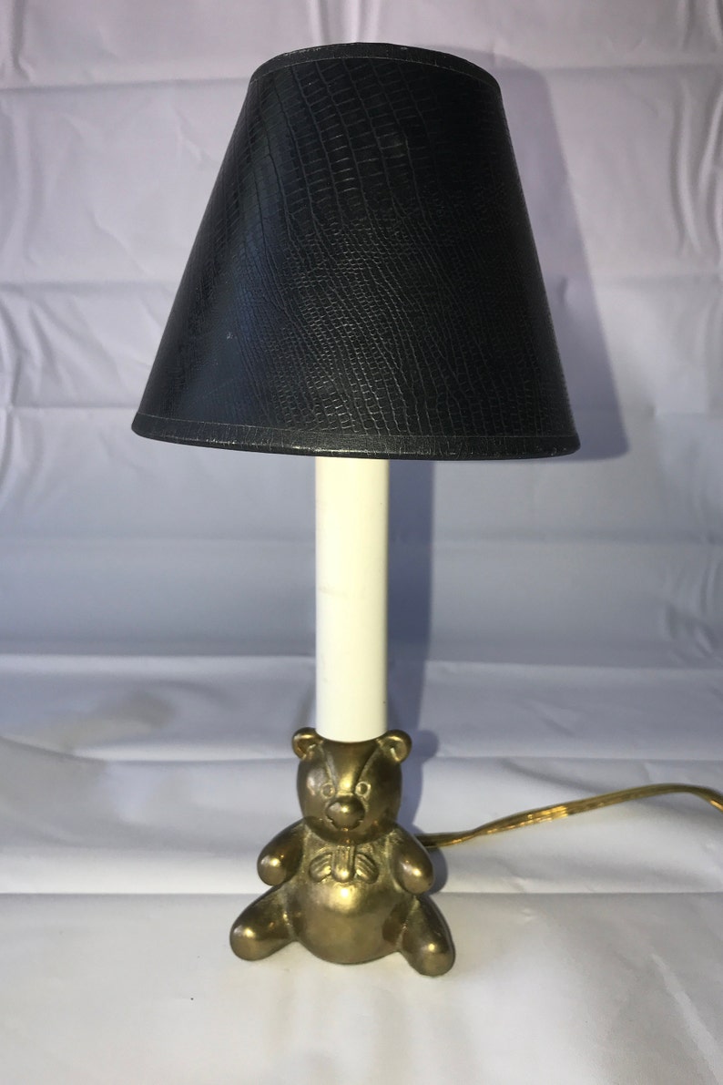 Bear Brass Lamp Table Bedside Desk or Accent Lamp Etsy