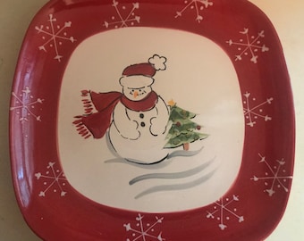 Christmas Serving Platter by Gibson Vintage