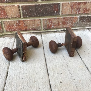 Antique Lock Sets with Knobs -- 2 Sets Architectural Salvage