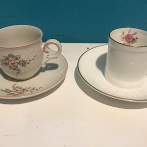 Cup Saucer Demitasse Staffordshire (England) and Villeroy and Boch (Germany)