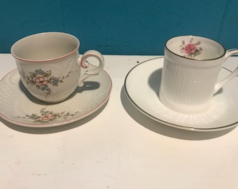 Cup Saucer Demitasse Staffordshire (England) and Villeroy and Boch (Germany)
